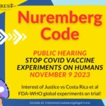 Judge Orders Nuremberg Public Hearing on Nov 9, For Illegality Of Covid-19 Vaccines!