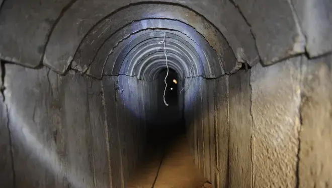 Concrete tunnel to Israel made despite materials ban.