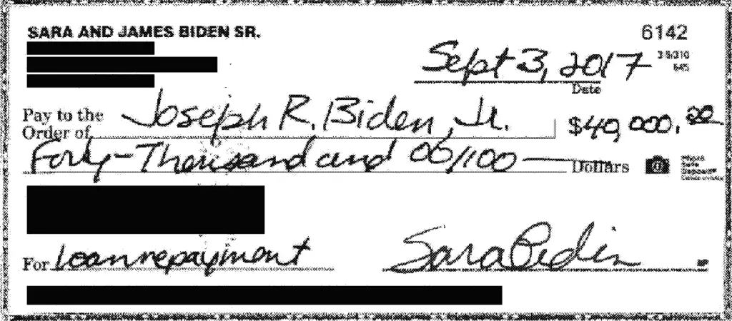 Joe Biden received $40,000 payment of laundered Chinese money directly to himself.